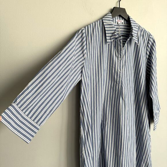 NEW Johnny Was Georgia Stripe Henley Shirt Dress - Picture 8 of 11